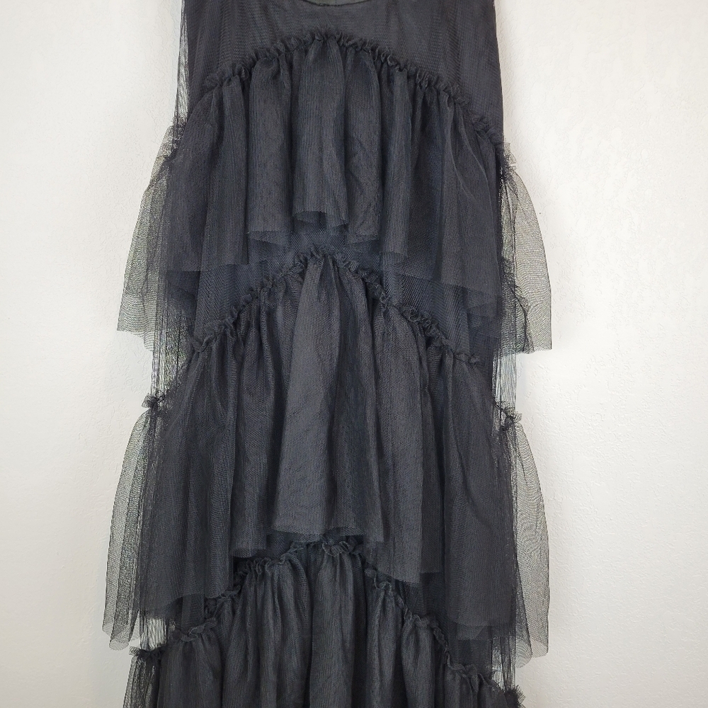 NWT City Studios Junior Sweetheart-Neck Tiered Dress on Blacl Size 12 - Picture 5 of 13